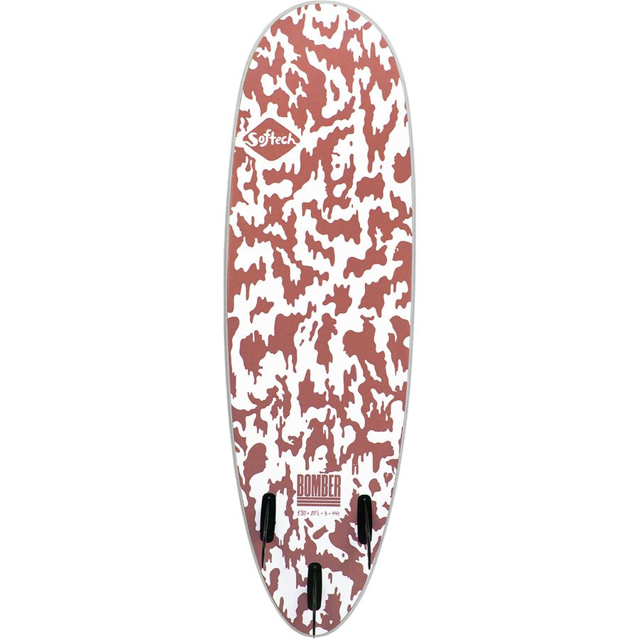 Softech Bomber Surfboard Grey/Dusty Red