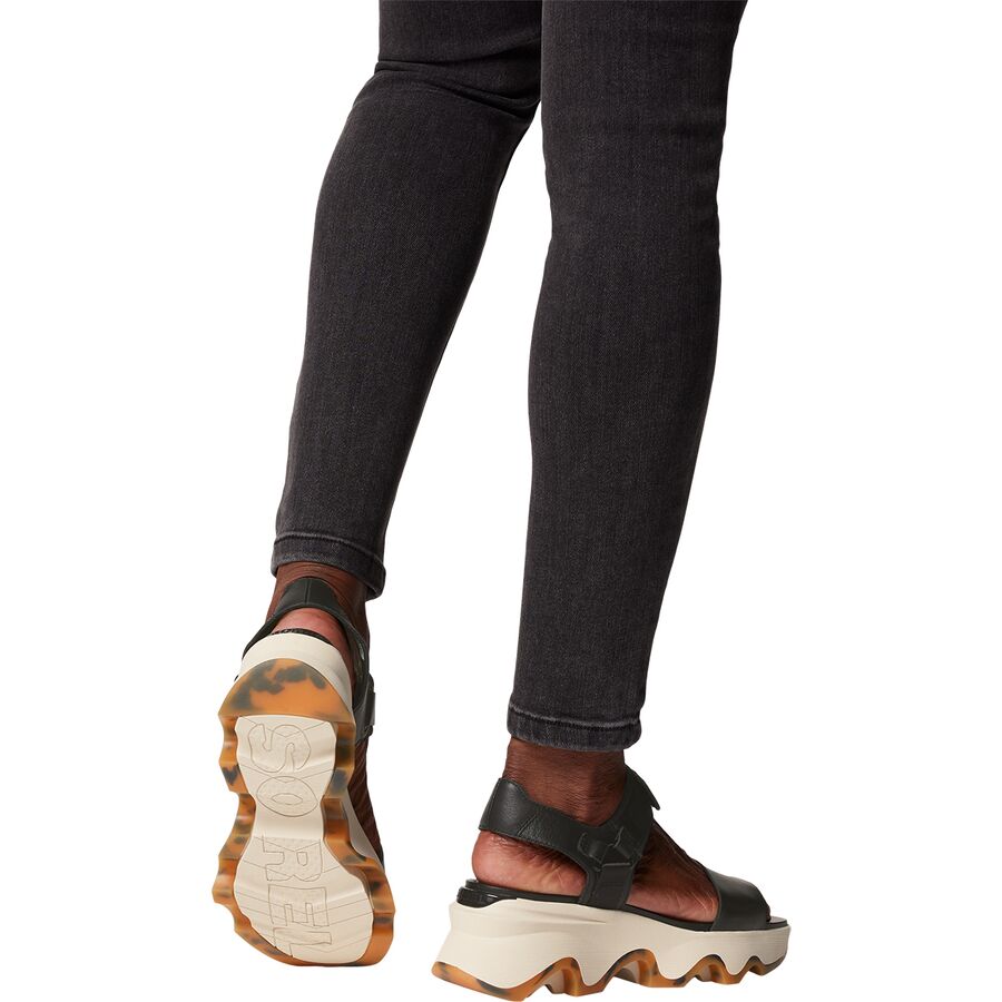 SOREL Kinetic Impact Y-Strap High Sandal - Women's Black/Chalk