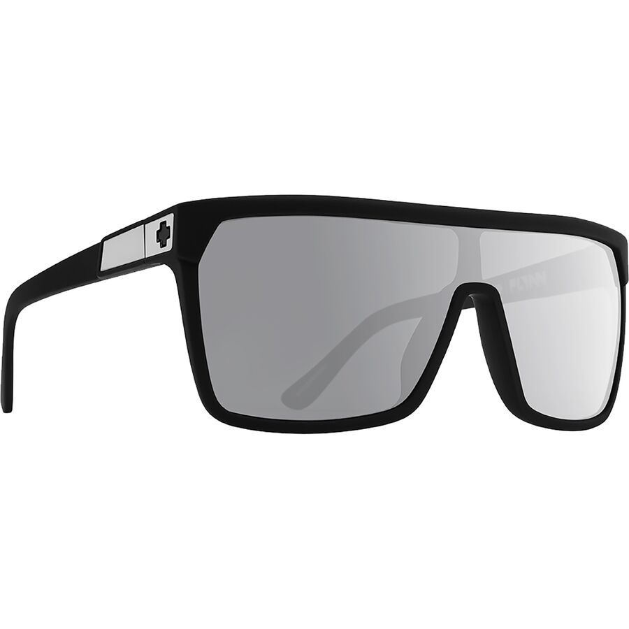 Spy Flynn Polarized Sunglasses Soft Matte Blk/GryGrn w/Silver Spectra Mirror