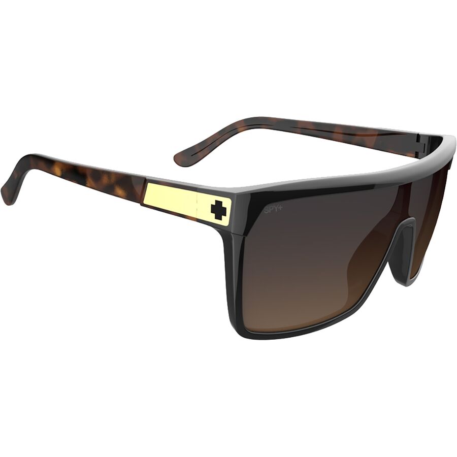 Spy Flynn Sunglasses Black/Honey Tort Happy Dark Brown Fade