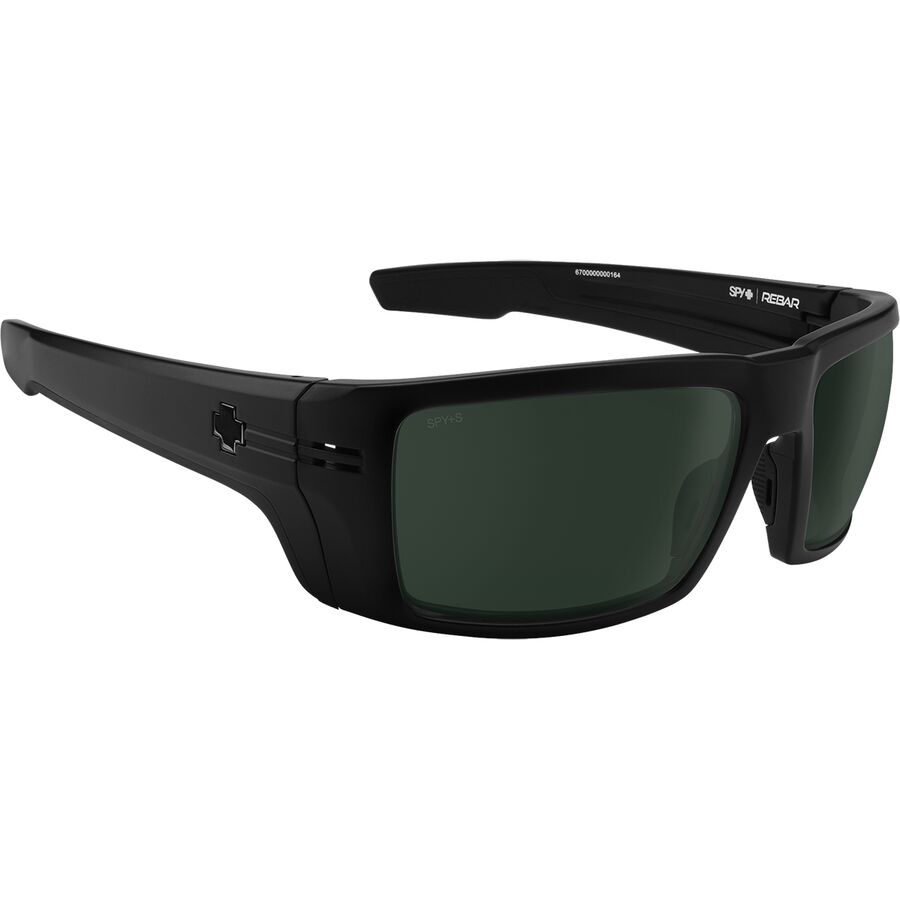 Spy Rebar Polarized Sunglasses Matte Black Happy Gray Green Polar