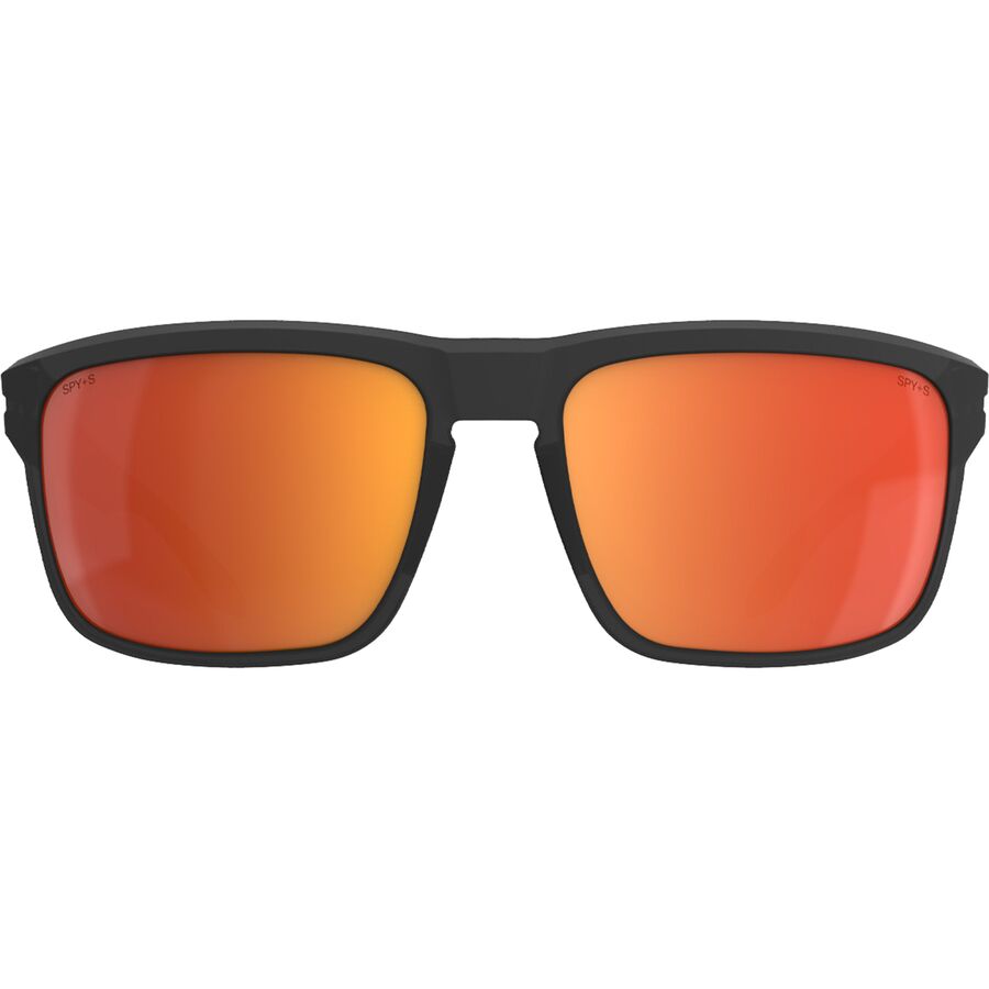 Spy Region XL Polarized Sunglasses Translucent Matte Black Happy Boost Polar Orange Mirror