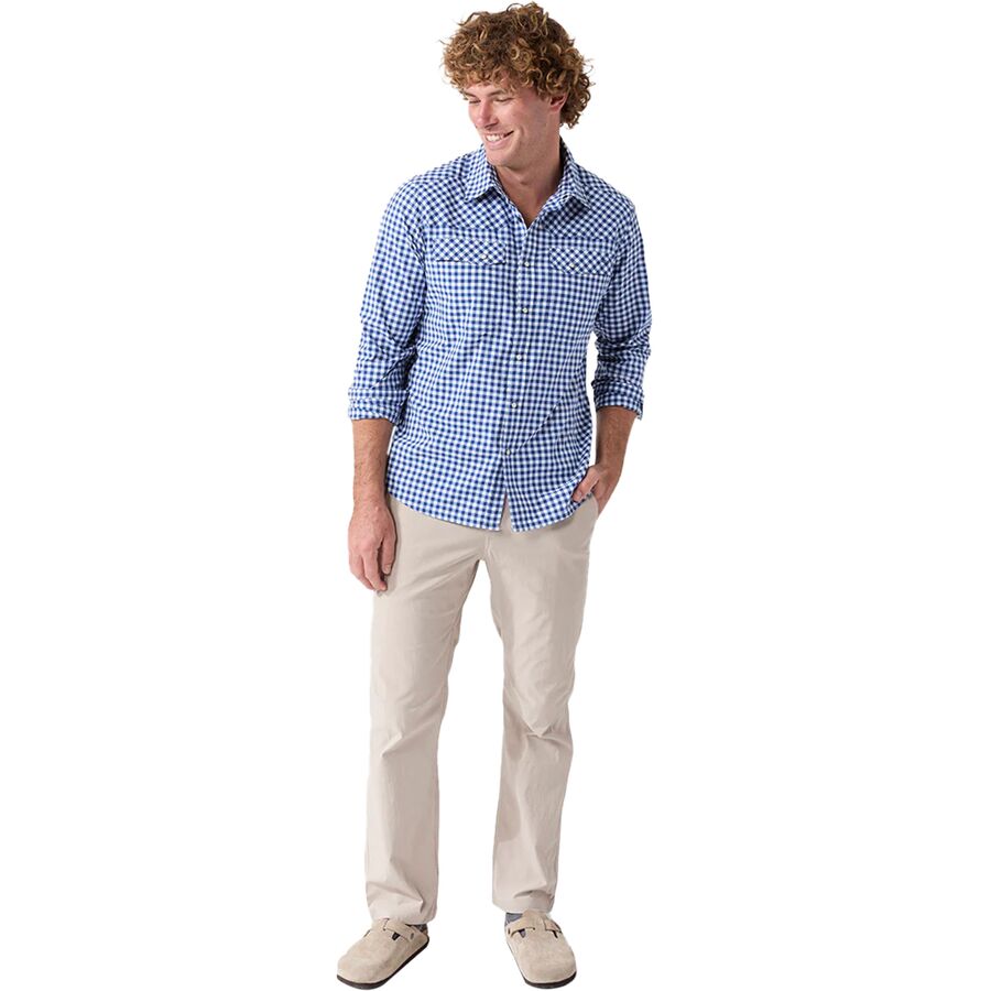 STIO Eddy Long-Sleeve Shirt - Men's Cobalt Night Gingham