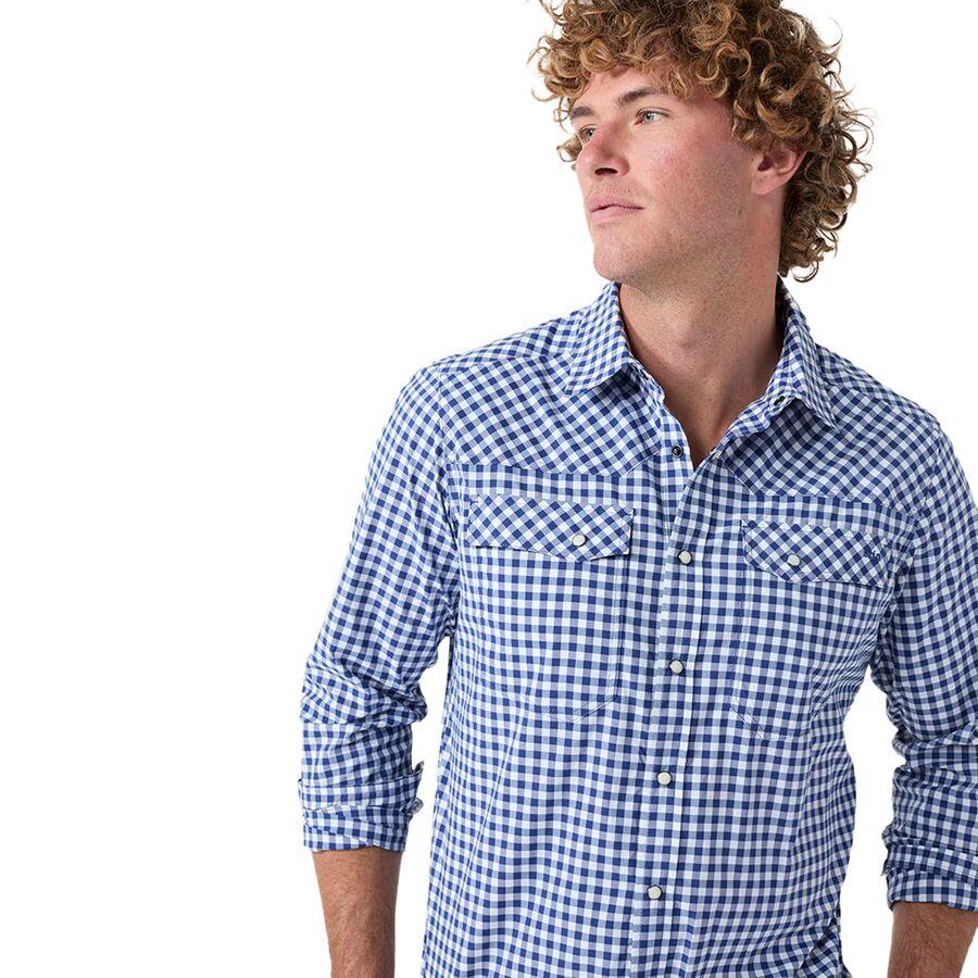 STIO Eddy Long-Sleeve Shirt - Men's Cobalt Night Gingham
