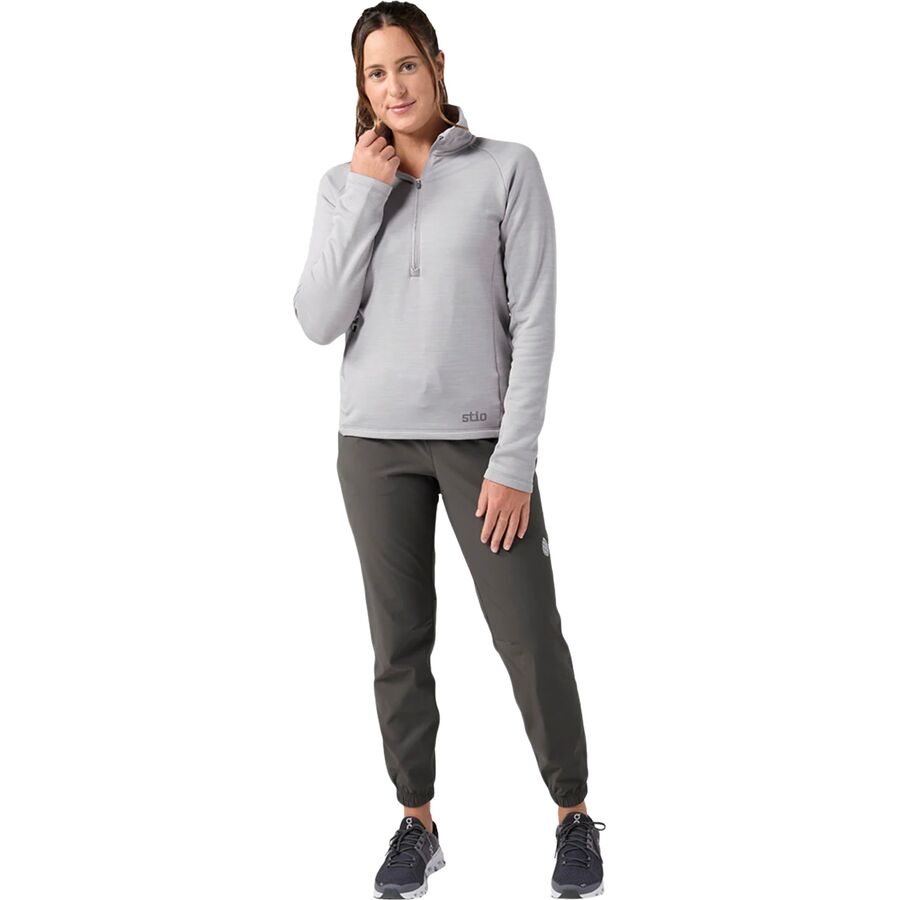 STIO Glide Power Stretch 1/2-Zip Pullover - Women's Alloy Heather