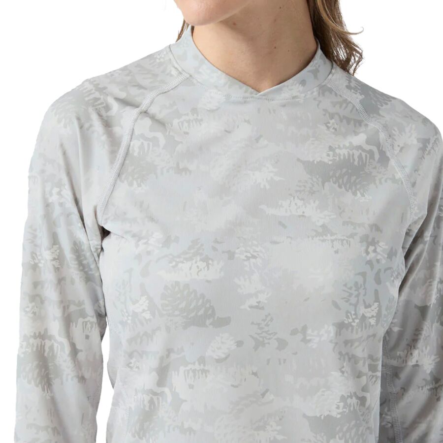 STIO Hylas Long-Sleeve Crew - Women's Quiet Gray Whitebark Camo