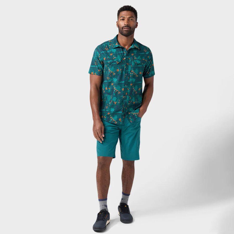 STIO Shifter Short-Sleeve Shirt - Men's Boundless Biking Cowboy