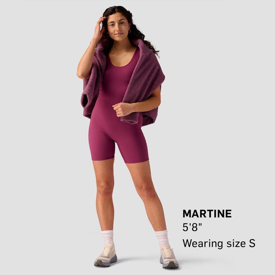 Stoic Bike Short One-Piece - Women's Amaranth