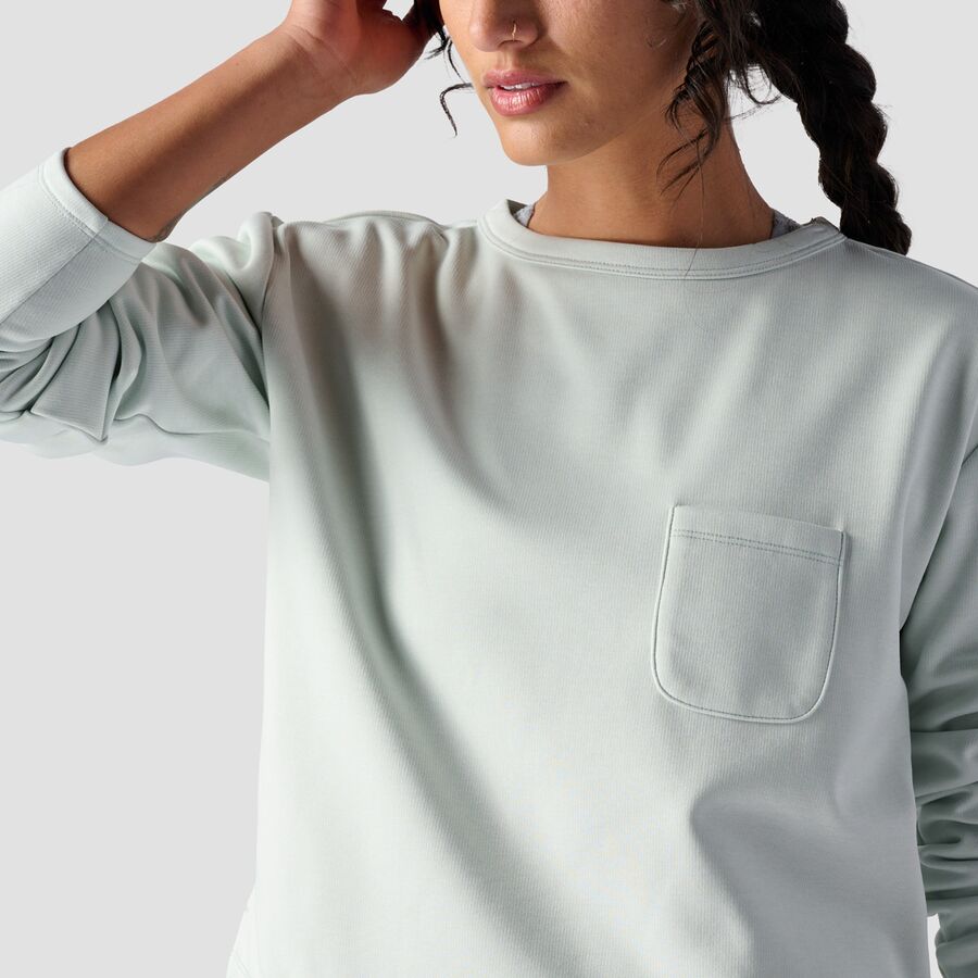 Stoic Double Knit Mock Sweater - Women's Smoke