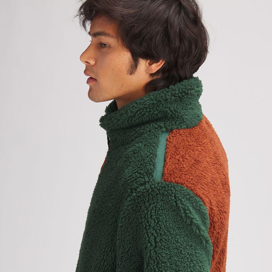 Stoic MTN Sherpa Full-Zip Jacket - Men's Tortoise Shell/Trekking Green/Pink Nectar