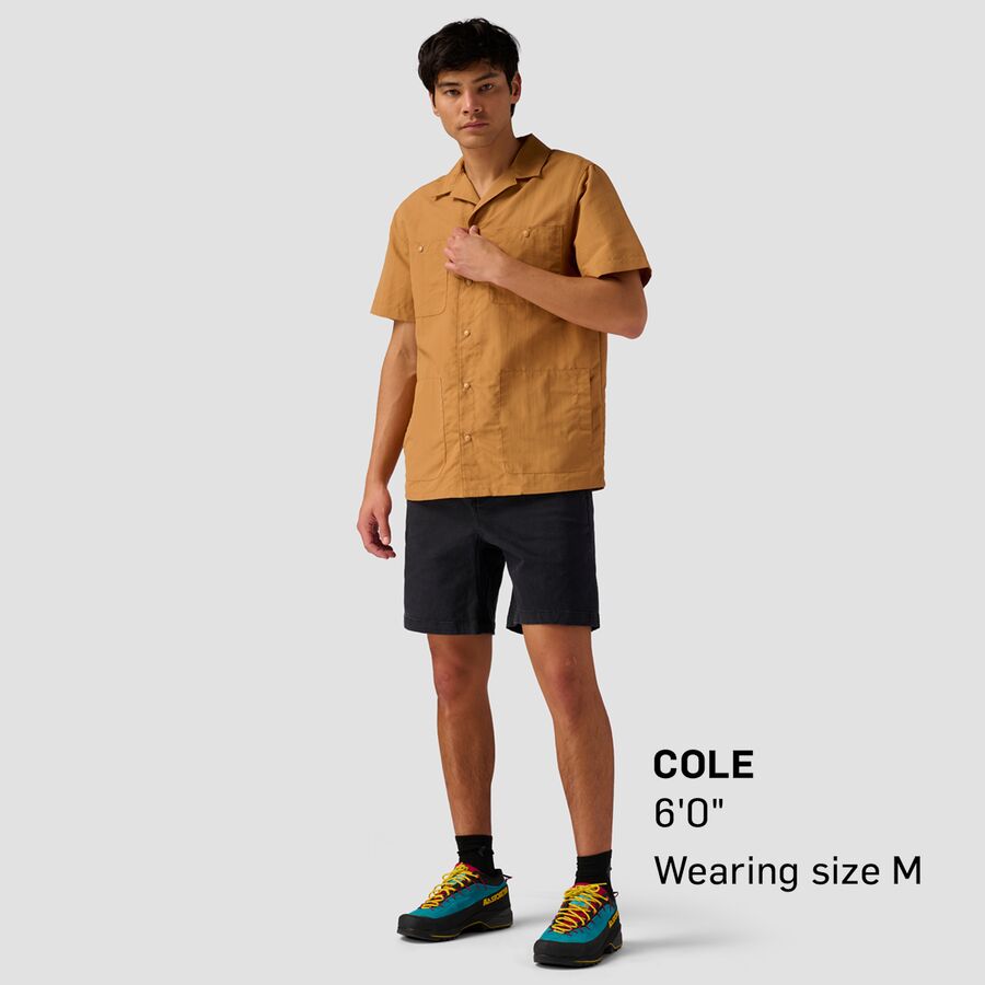 Stoic Utility Button Up Short-Sleeve Shirt - Men's Brown Sugar