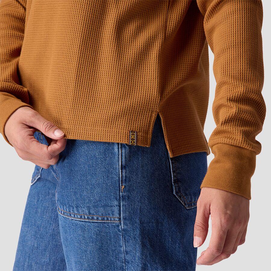 Stoic Wicking Waffle Long-Sleeve Henley - Women's Brown Sugar
