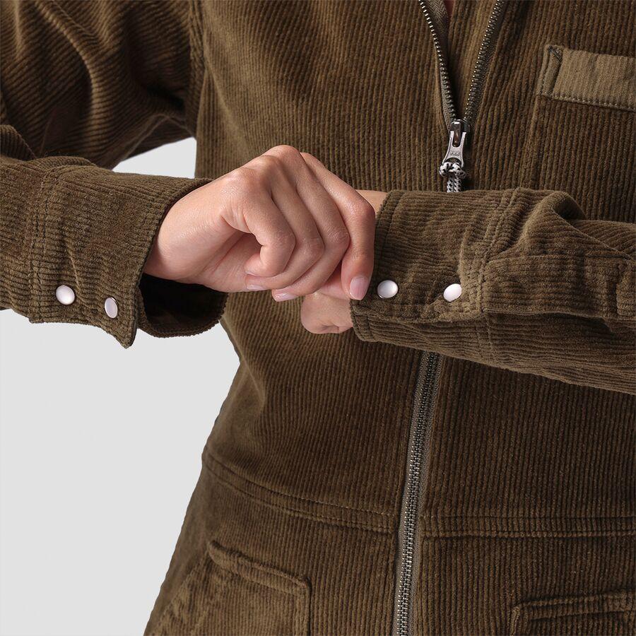 Stoic Wide Leg Corduroy Jumpsuit - Women's Dark Olive
