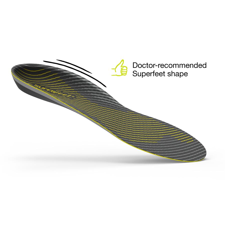 Superfeet Run Support Low Arch V2 Footbed Gunmetal