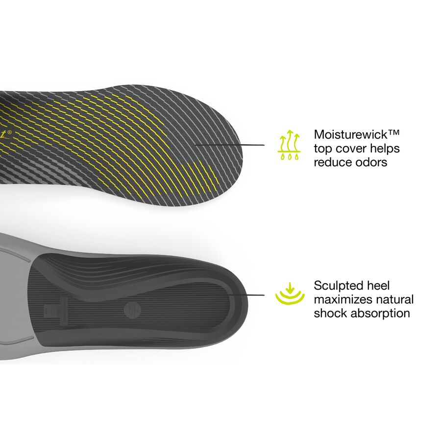 Superfeet Run Support Low Arch V2 Footbed Gunmetal