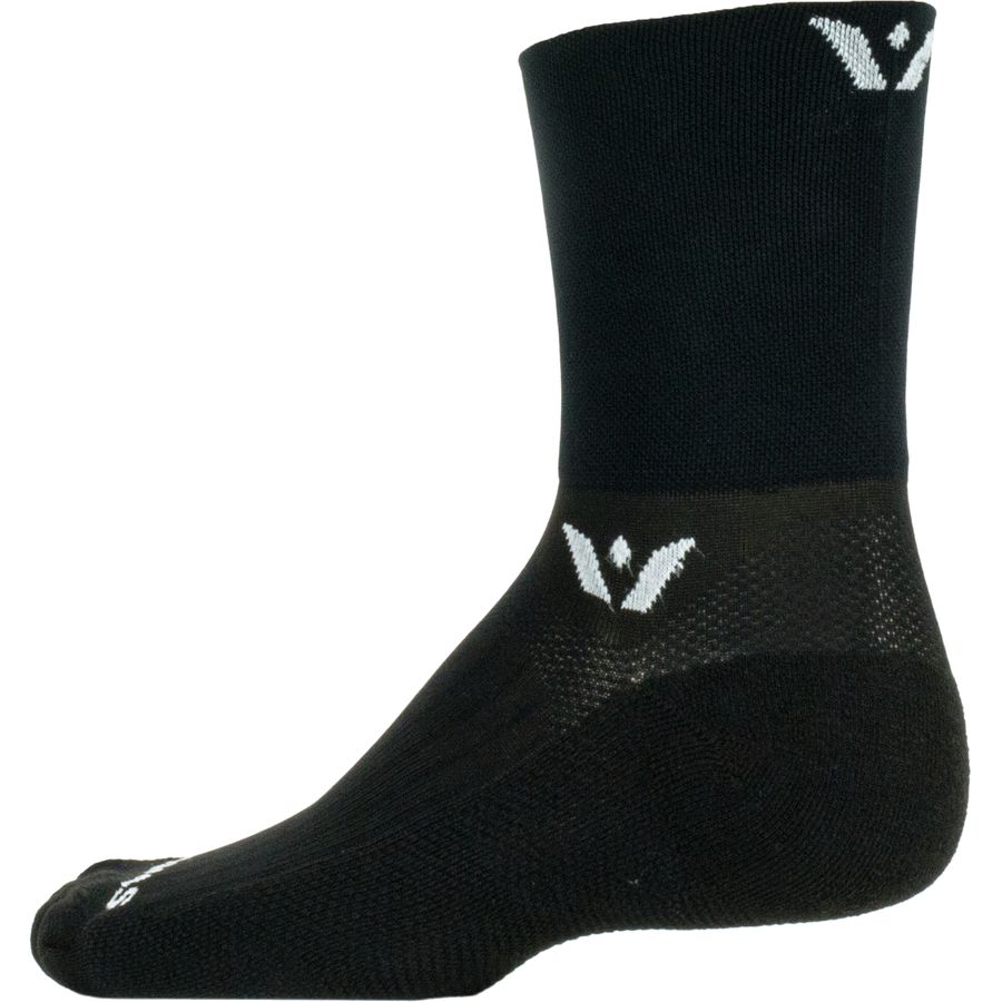Swiftwick Aspire Quarter Crew High Sock Black