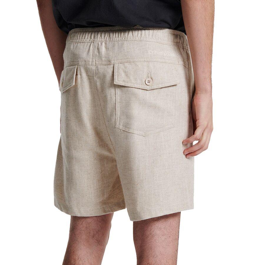 The Critical Slide Society Cruiser Linen Short - Men's Ecru