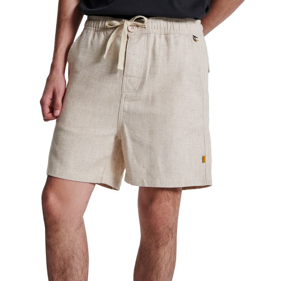 The Critical Slide Society Cruiser Linen Short - Men's Ecru