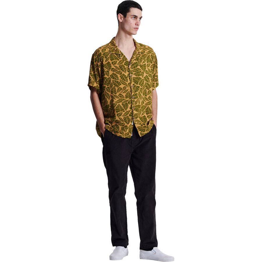 The Critical Slide Society Scrub Short-Sleeve Resort Shirt - Men's Tan