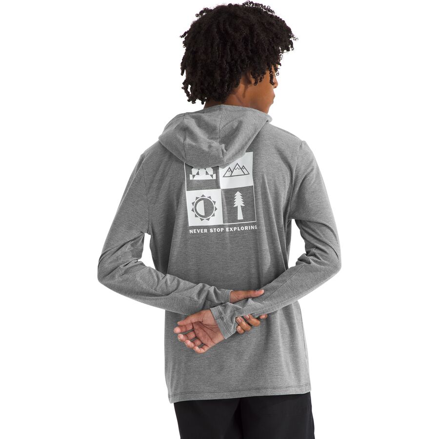 The North Face Adventure Long-Sleeve Graphic Hoodie - Kids' TNF Medium Grey Heather
