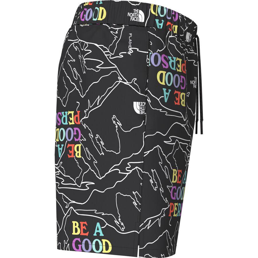 The North Face Amphibious Class V Short - Boys' TNF Black Be A Good Person Mountain Print