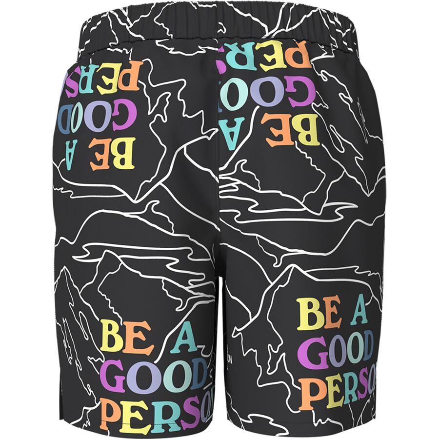 The North Face Amphibious Class V Short - Boys' TNF Black Be A Good Person Mountain Print