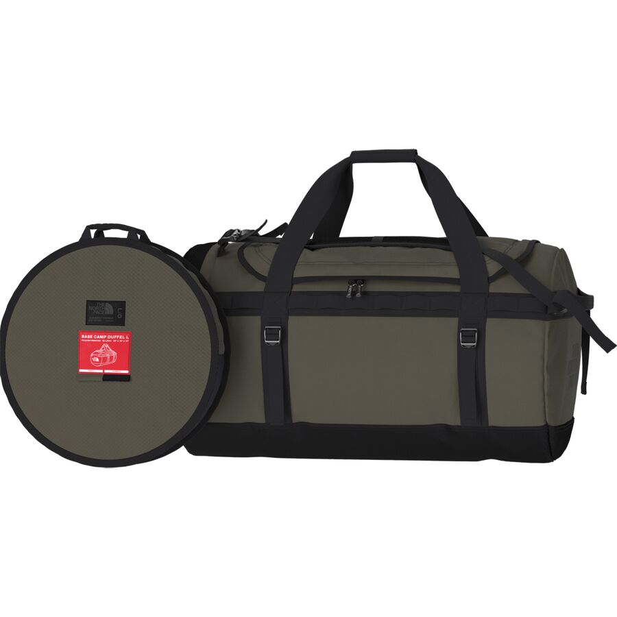 The North Face Base Camp L 95L Duffel Bag New Taupe Green/TNF Black-NPF
