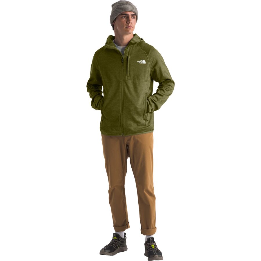 The North Face Canyonlands Hooded Fleece Jacket - Men's Forest Olive Heather/NPF
