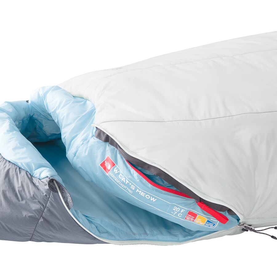 The North Face Cat's Meow Sleeping Bag: 20F Synthetic - Women's Beta Blue/Tin Grey-NPF