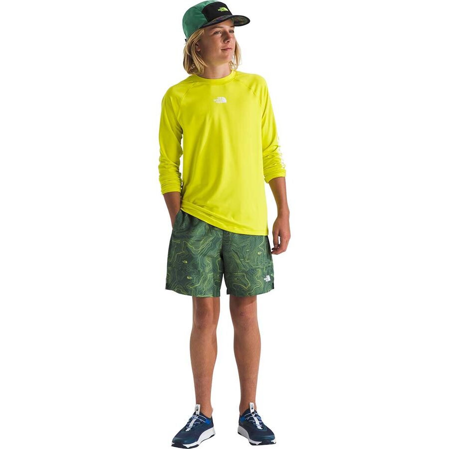 The North Face Class V Pathfinder Pull-On Short - Boys' Duck Green TNF Topo Print