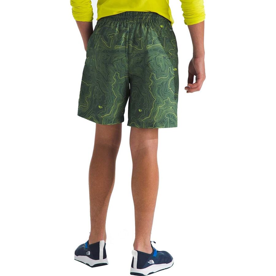 The North Face Class V Pathfinder Pull-On Short - Boys' Duck Green TNF Topo Print