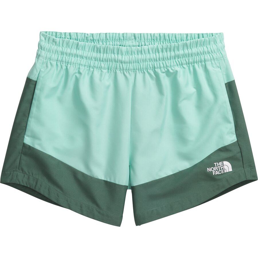 The North Face Class V Pathfinder Pull-On Short - Girls' Bright Foam/Duck Green/TNF Topo Phantom Print
