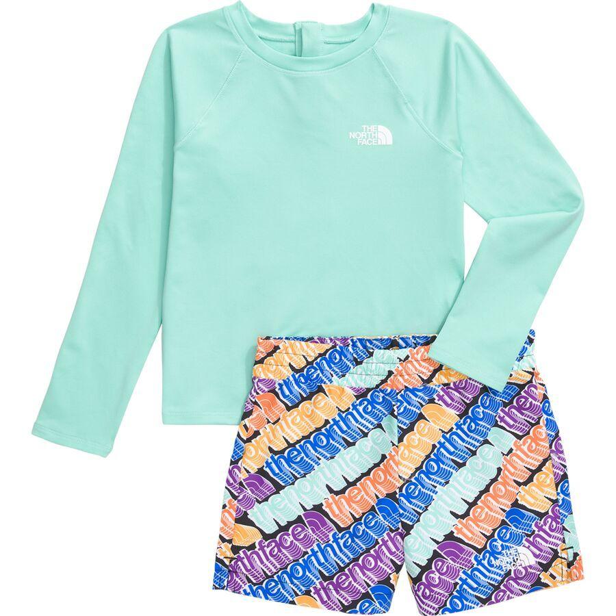 The North Face Class V Pathfinder Set - Toddlers' Bright Foam/Bright Foam Diagonal Logo Multi Print