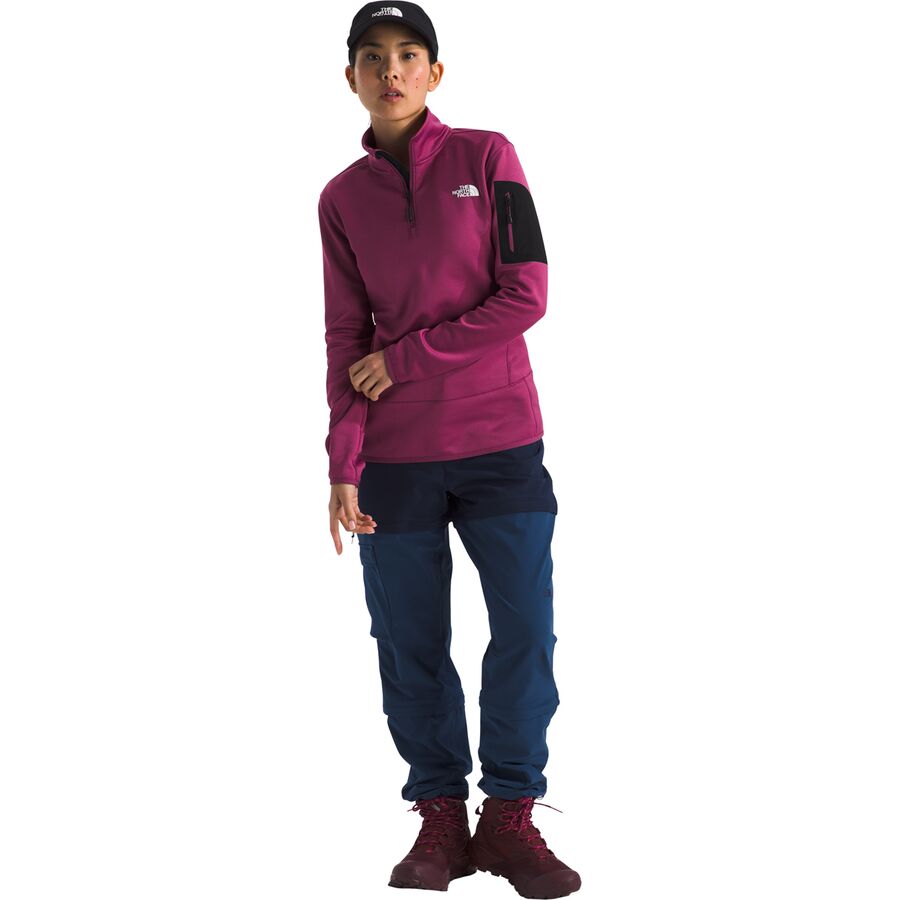 The North Face Mistyescape 1/4-Zip Fleece Jacket - Women's Cyber Berry/TNF Black