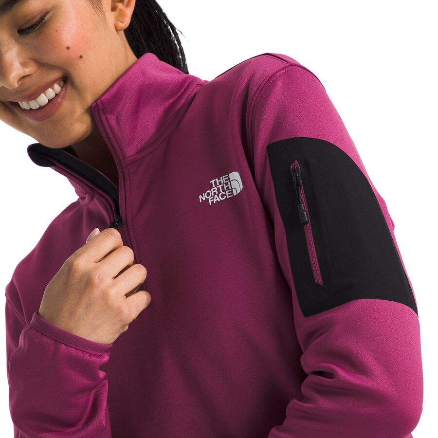 The North Face Mistyescape 1/4-Zip Fleece Jacket - Women's Cyber Berry/TNF Black