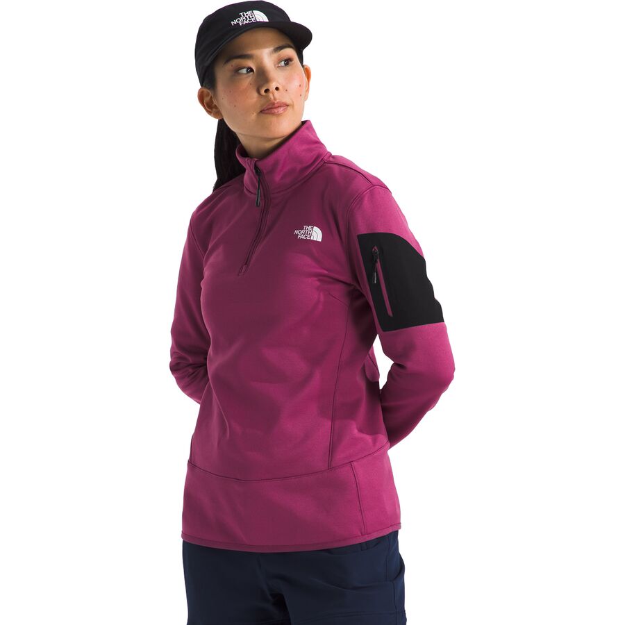 The North Face Mistyescape 1/4-Zip Fleece Jacket - Women's Cyber Berry/TNF Black