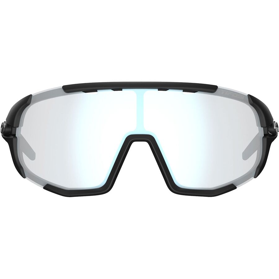 Tifosi Optics Sledge Photochromic Sunglasses Matte Black/Clarion Blue Fototec