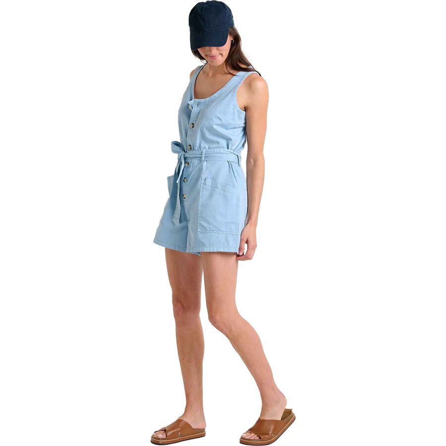 Toad&Co Arroyo Twill Sleeveless Romper - Women's Skyway