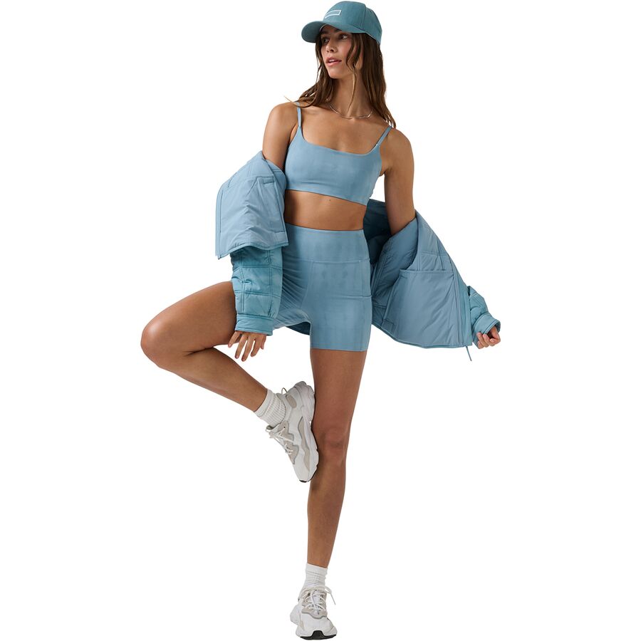TravisMathew Moveknit Resilience Bra Top - Women's Smoke Blue Multi