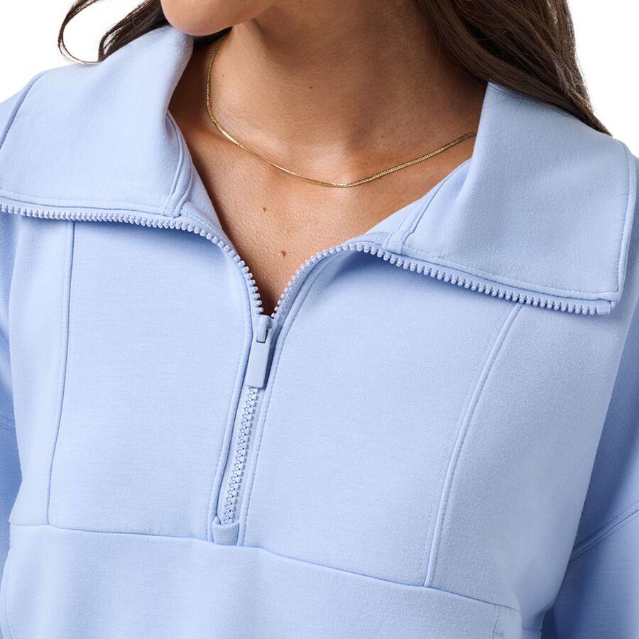 TravisMathew Skyloft Soft 1/2-Zip Pullover - Women's Brunnera Blue