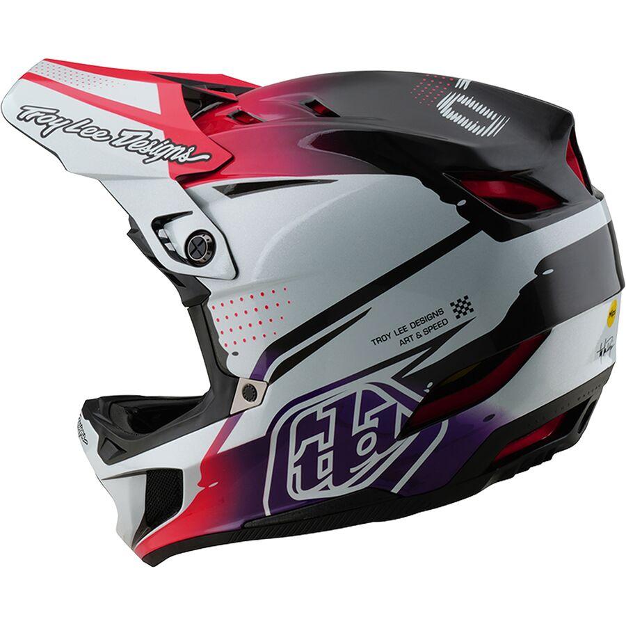 Troy Lee Designs D4 Carbon Mips Helmet Drip White