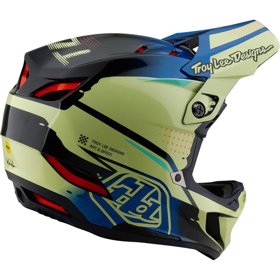 Troy Lee Designs D4 Composite Mips Helmet Drip Glo Yellow