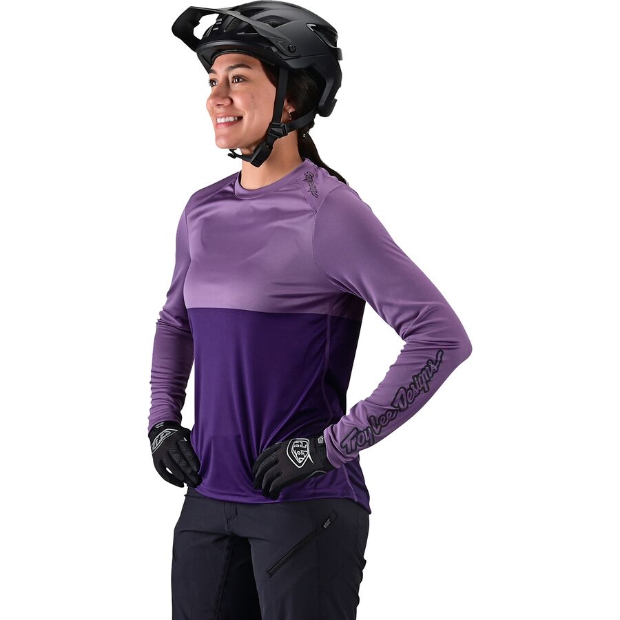 Troy Lee Designs Lilium Long-Sleeve Jersey - Women's Block Orchid/Purple