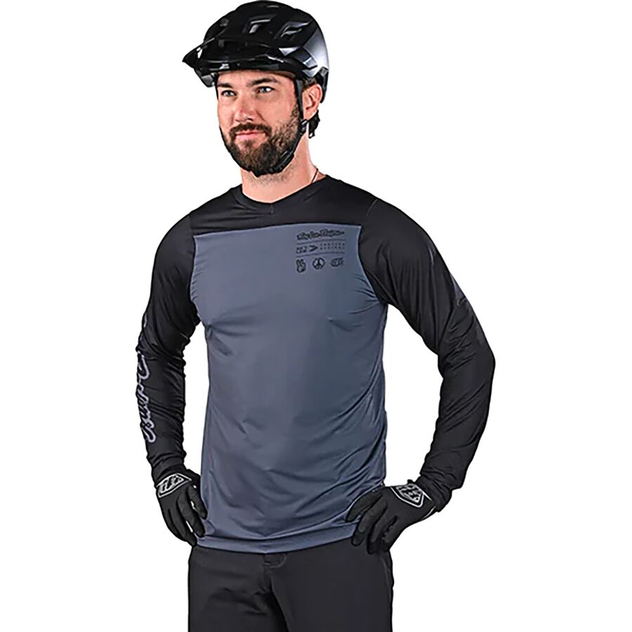 Troy Lee Designs Skyline Long-Sleeve Jersey - Men's Charcoal