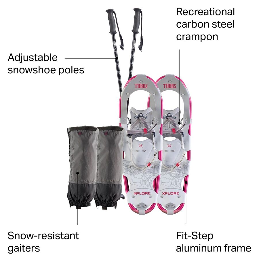 Tubbs Xplore Snowshoe Kit - Women's Rasberry Red