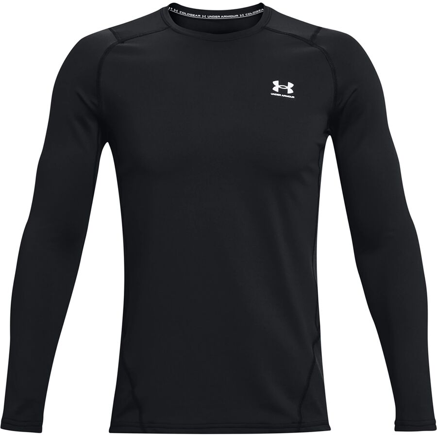 Under Armour Coldgear Armour Fitted Crew Top - Men's Black/White