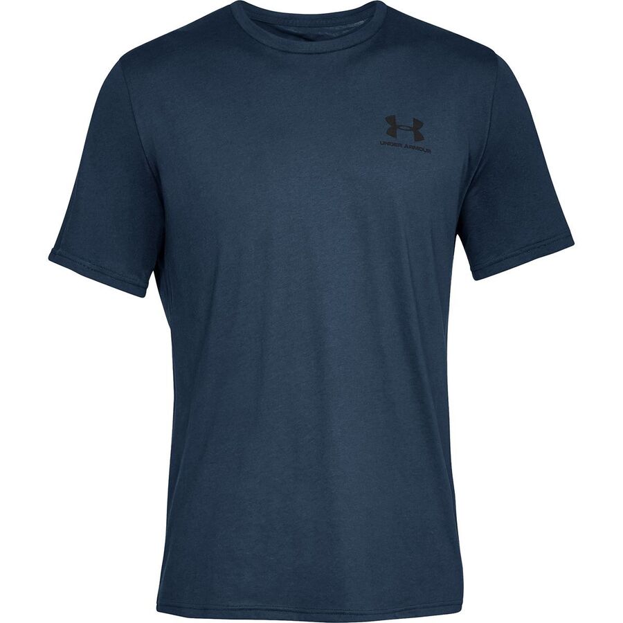 Under Armour Sportstyle Left Chest Short-Sleeve Shirt - Men's Academy/Black