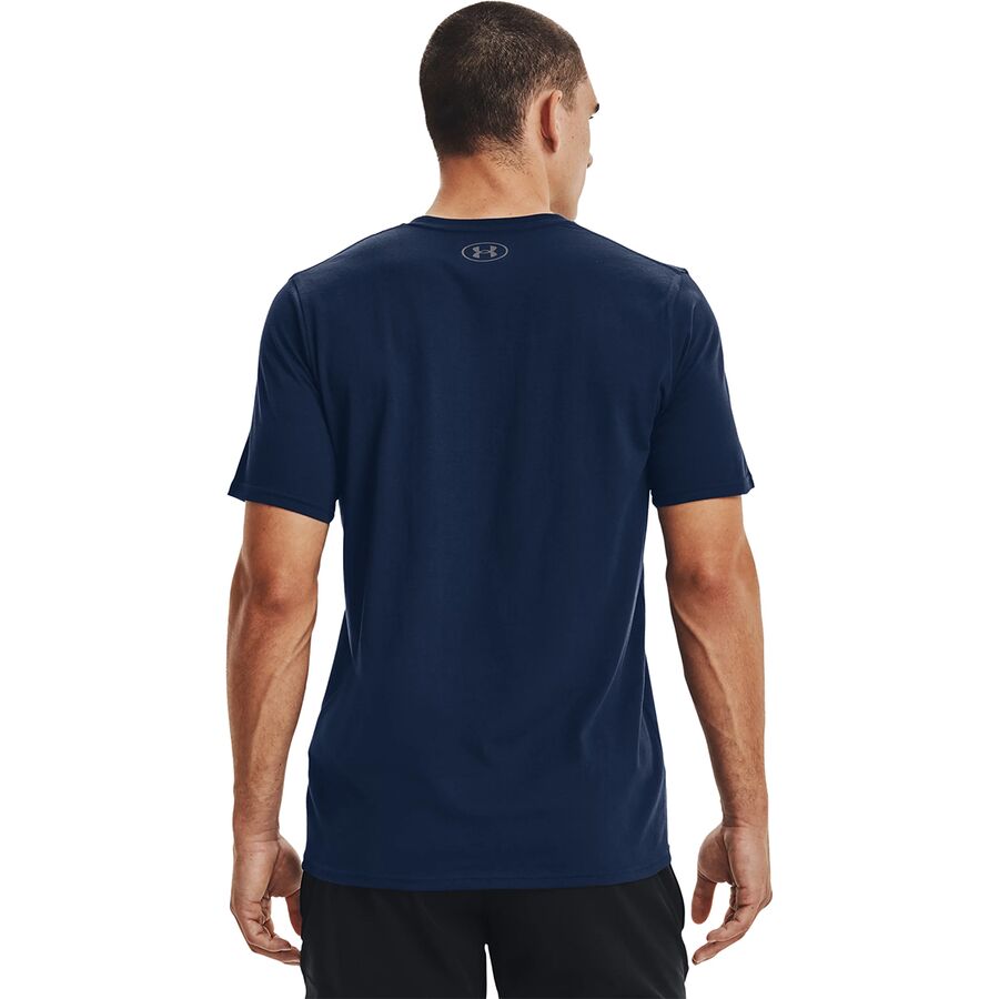 Under Armour Sportstyle Left Chest Short-Sleeve Shirt - Men's Academy/Black