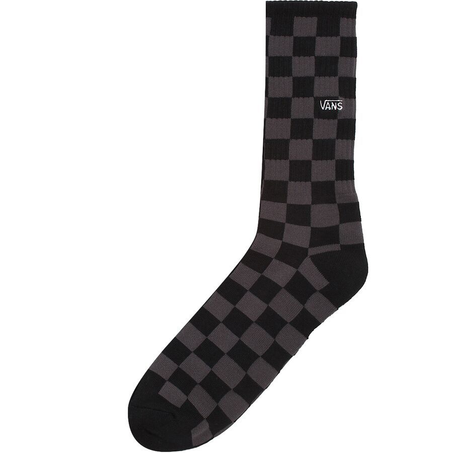 Vans Checkerboard Crew Sock - Men's Black/Charcoal
