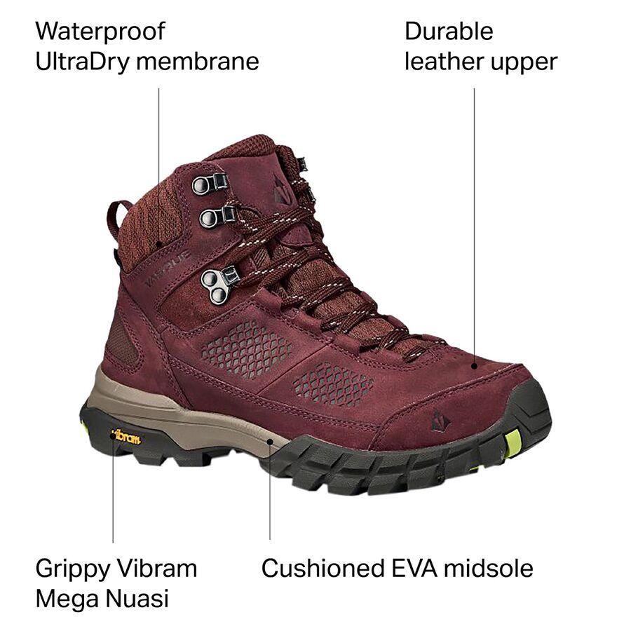 Vasque Talus AT UltraDry Hiking Boot - Women's Rum Raisin/Green Glow